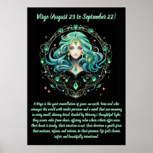 Poster Cartaz Zodiacal de Virgem Místico