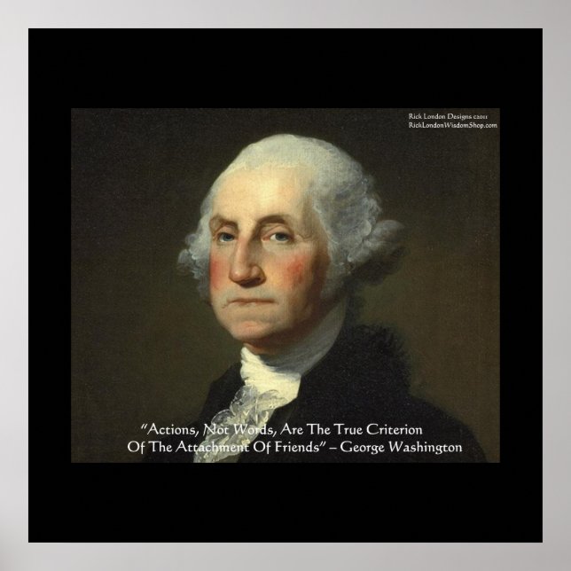 Poster Cartazes "Ações Não Palavras" de George Washington (Frente)