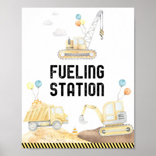 Poster Cartazes de Aniversário da Estação de Combustível