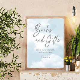 Poster Cartazes de cinza e de mesa em nuvem e pastel