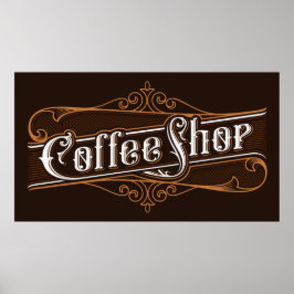 Poster Cartazes de Compro de Café Vintage