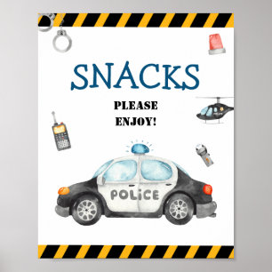 Poster Cartazes de Festa de aniversário da polícia do gar