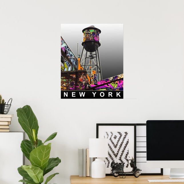 Póster cartazes de grafite de Nova York (Escritório em casa)