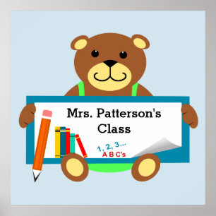 Póster Cartazes de Sala de Aula