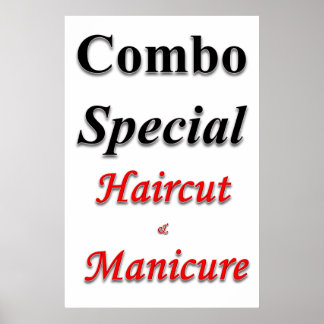 Poster Cartazes de Salão de Cabeleireiro Combo Corte de C