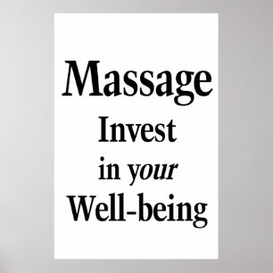 Poster Cartazes de Salão de Cabeleireiro Massagem Bem-est