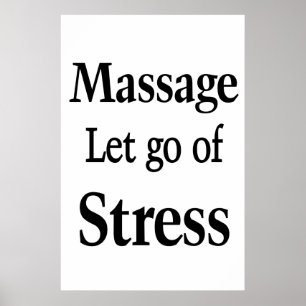 Poster Cartazes de Salão de Cabeleireiro Massagem Estress