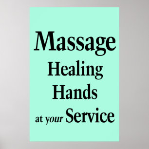 Poster Cartazes de Salão de Cabeleireiro Massagem Mãos de