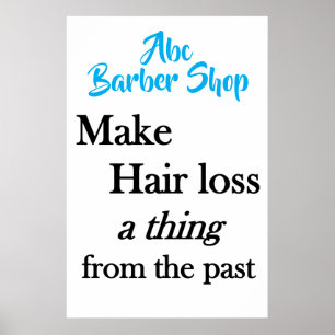 Poster Cartazes de Salão de Cabeleireiro Perda de Cabelo 