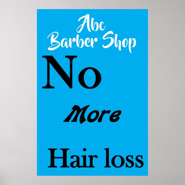 Poster Cartazes de Salão de Cabeleireiro Perda de Cabelo  (Frente)