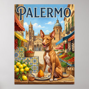 Poster Cartazes de Viagem Antigos   Cão Aranci Palermo Si