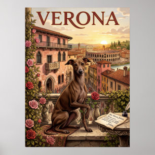 Poster Cartazes de Viagem Antigos   Verona Itália Romance