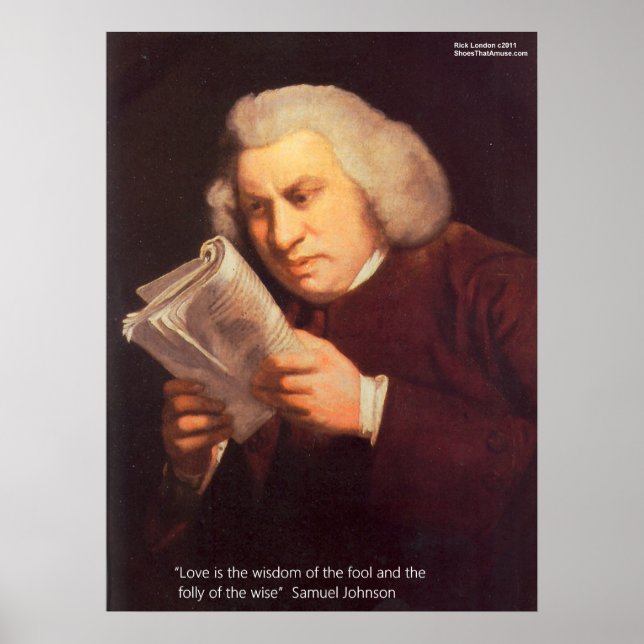 Poster Cartazes do Amor é Sabedoria de Samuel Johnson (Frente)