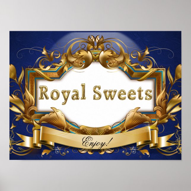 Póster Cartazes do partido Real Sweets-Royal Blue e Doura (Frente)