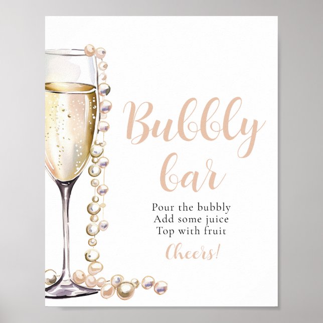 Poster Cartazes Dourados e Churrasco de Prosecco - Sinal  (Frente)