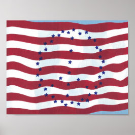 Póster Cartazes Modernos do Símbolo da Paz da Bandeira do
