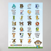 Cartel de los Alphabetimals - Versión española