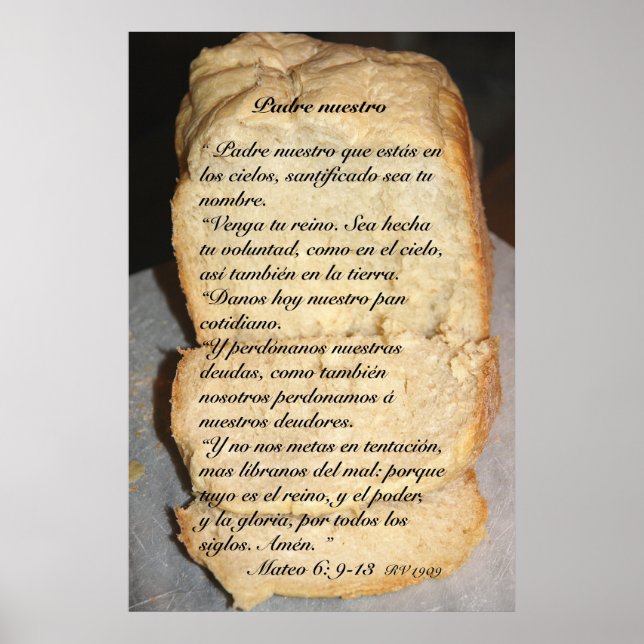 Póster Cartel do padre Nuestro (Frente)