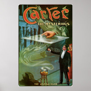Póster Carter o ato mágico do vintage misterioso do ~