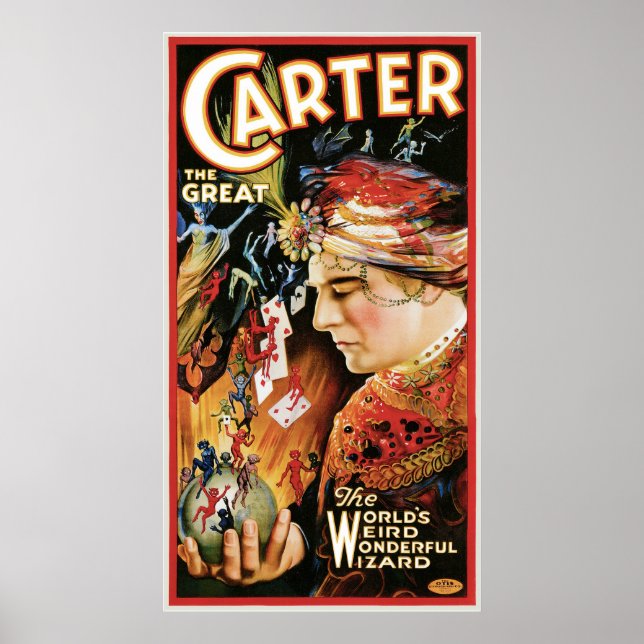 Poster Carter The Excelente ~ Wizard Vintage Magic Act (Frente)