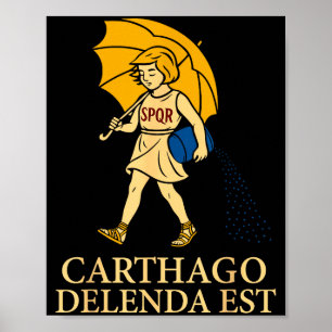 Poster Carthago Delenda Est Roupa Divertida de História R
