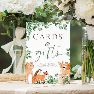 Poster Cartões Brancos e Sinal de Ofertas de Animais da F