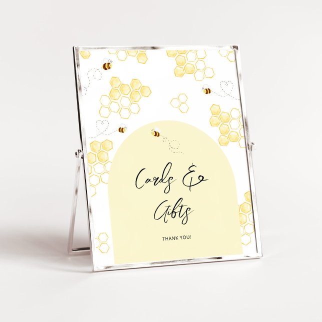 Poster Cartões de abelha minimalistas e presentes (Criador carregado)