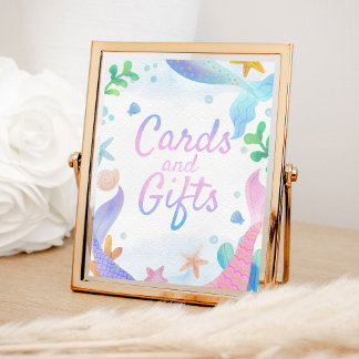 Poster Cartões de Aniversário e Presentes Sereia Sob o Ma