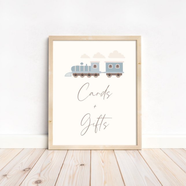 Poster Cartões de aniversário e sinal de presentes do tre (An adorable party table accent  piece for your little ones cards and gifts!)