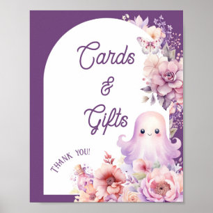Poster Cartões de Boo Hallloween e Chá de fraldas de pres