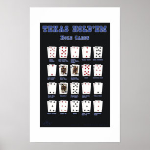 Póster Cartões de buraco do Texas hold