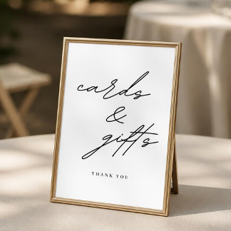 Poster Cartões de Casamento e Presentes Minimalistas Sina