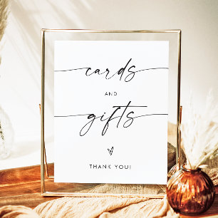 Poster Cartões De Casamento E Sinal De Ofertas, Presentes