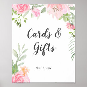 Poster Cartões de Casamento e Sinal de Presente primaver