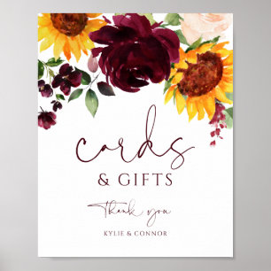 Poster Cartões de Casamento & Presentes Sinal Girassol Ro