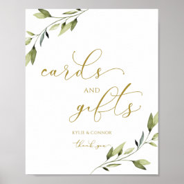 Poster Cartões de Casamento & Presentes Sinal Verde Folha
