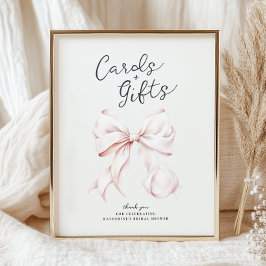 Poster Cartões de Casando e Sinal de Mesa Rosa