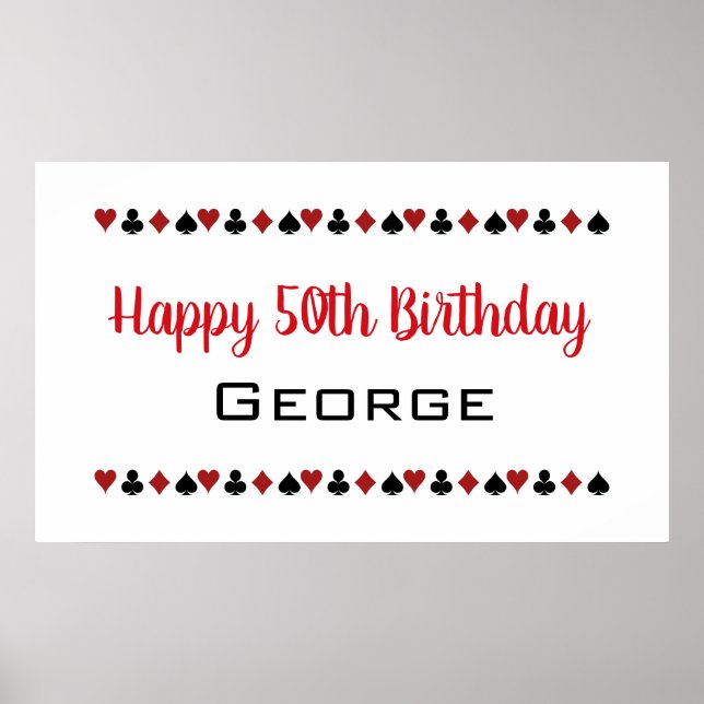 Poster Cartões de casino estilo Las Vegas se encaixam no  (Frente)