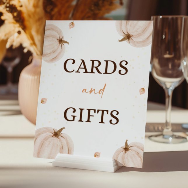 Poster Cartões de Chá de fraldas de queda e sinal de pres (Criador carregado)