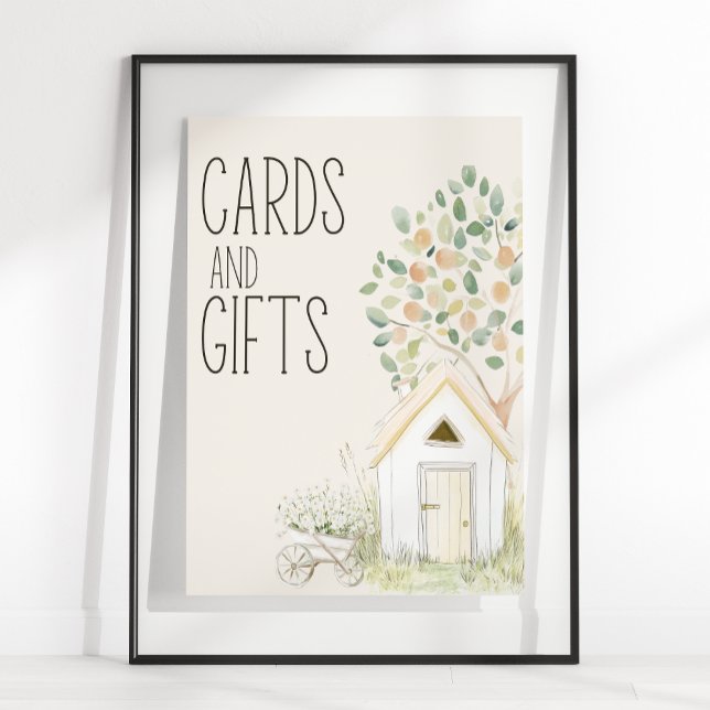 Poster Cartões de Chá de fraldas dos Animais das Exploraç (Criador carregado)