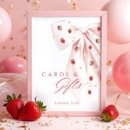 Poster Cartões de Chá de fraldas e Presentes - Sinal de M