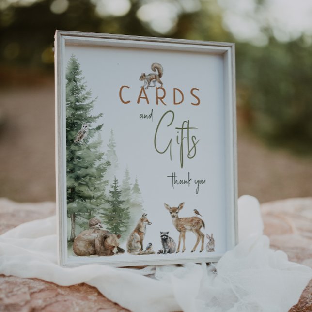 Poster Cartões de Chá de fraldas e Sinal de Ofertas de An (Criador carregado)