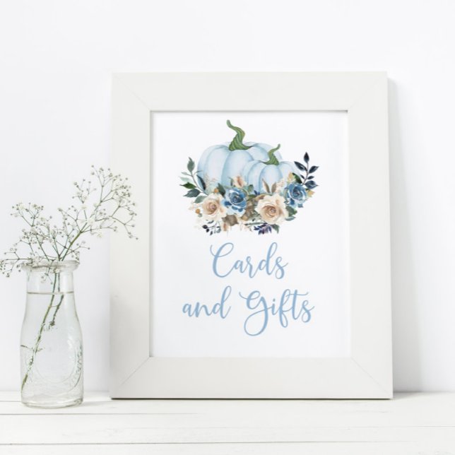 Poster Cartões de Chá e presentes de abóbora azuis (Criador carregado)