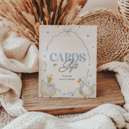 Poster Cartões de coquete e presentes do Bobo azul