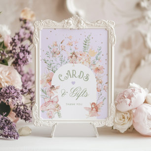 Poster Cartões de fadas e presentes Aniversário Roxo Capr