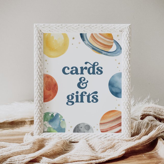 Poster Cartões de Festa de aniversário de Espaço Exterior (Criador carregado)