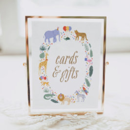 Poster Cartões de Festa de aniversário e Sinal de present