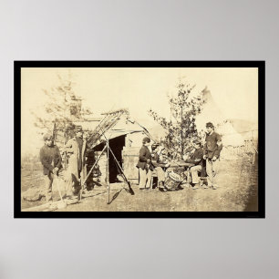 Póster Cartões de jogo fora de serviço 1862 dos meninos