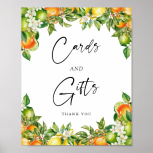 Poster Cartões de limão e símbolo de presentes