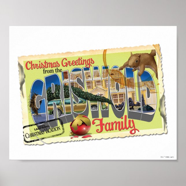 Poster Cartões de natal da família Griswold (Frente)